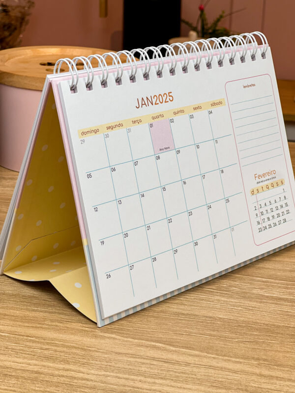 Calendário A5 Colorido